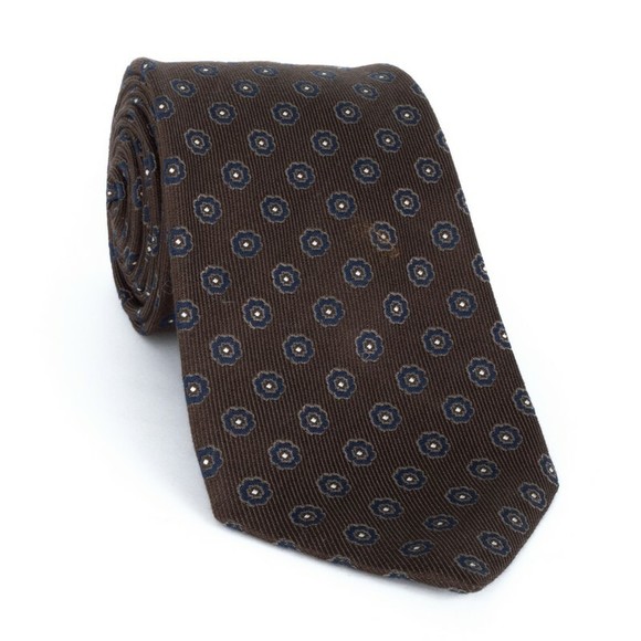 TINO COSMA BROWN DARK BLUE PAISLEY TIEMENS